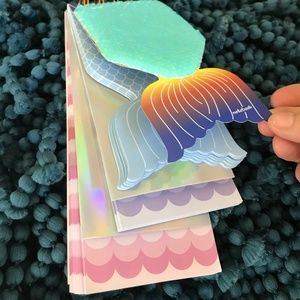 NWOT Mermaid Tail Notebook Sequins Blue